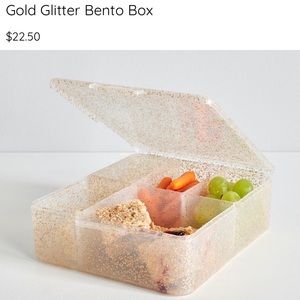 Two Pottery Barn Glitter Bento Boxes